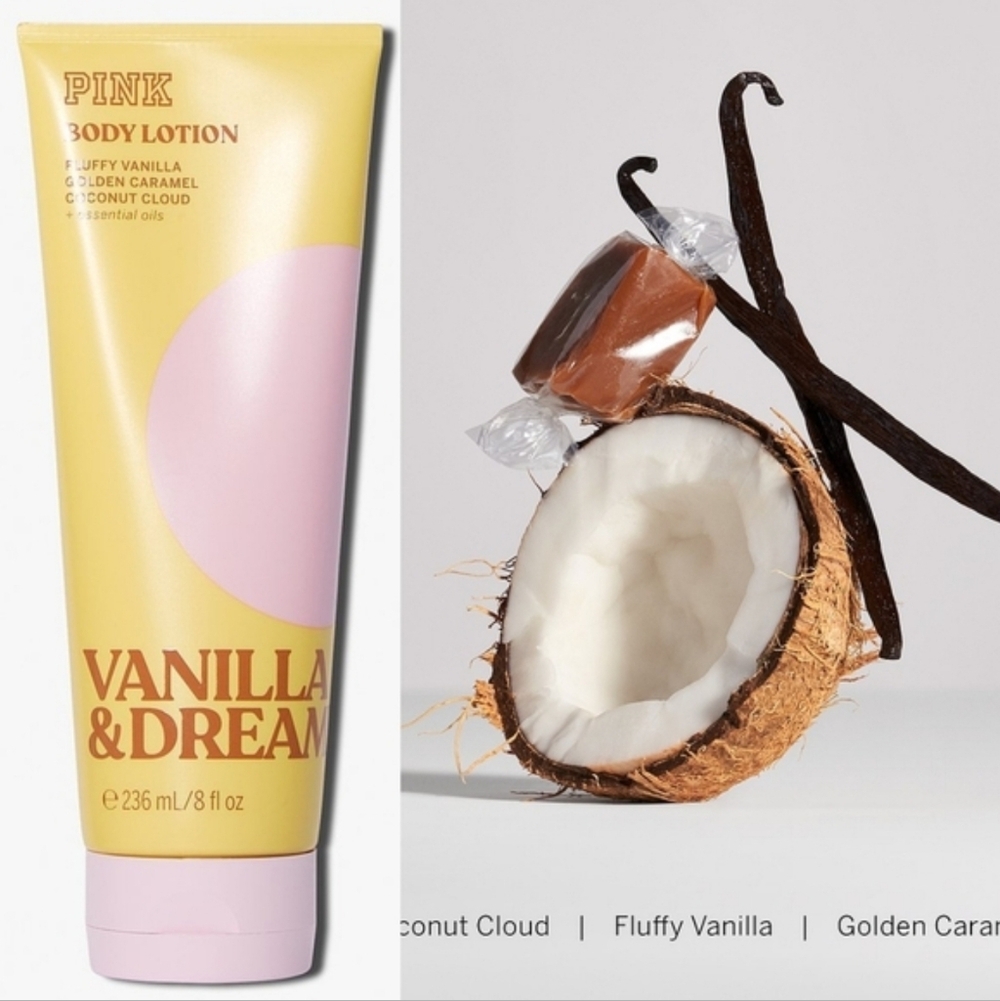 PINK Victoria's Secret Vanilla & Dreamy Fragrance Body Lotion 8oz NEW